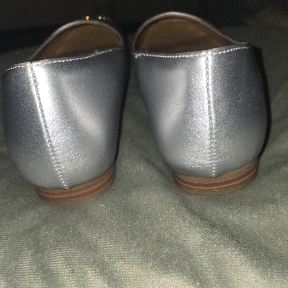 Kensie Silver Flats with Glitter Accents - Picture 4 of 4